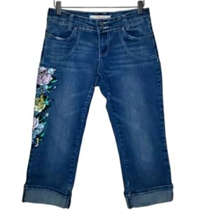 Vintage Ed Hardy Life Love Luck Denim Capris 7/8